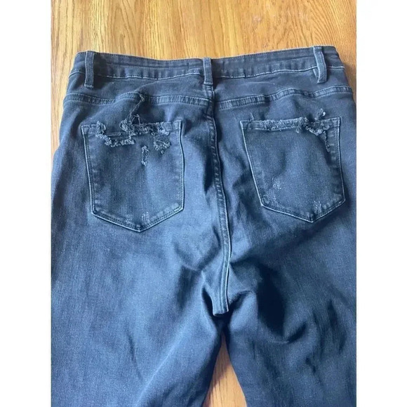 Women's Vervet by Flying Monkey Black‎ Distressed Jeans Size 32 Bin B - Picture 13 of 13